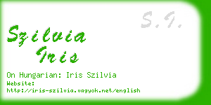 szilvia iris business card